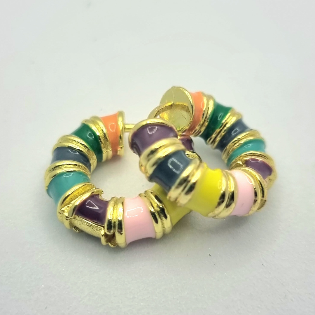 multi colour hoop earrings