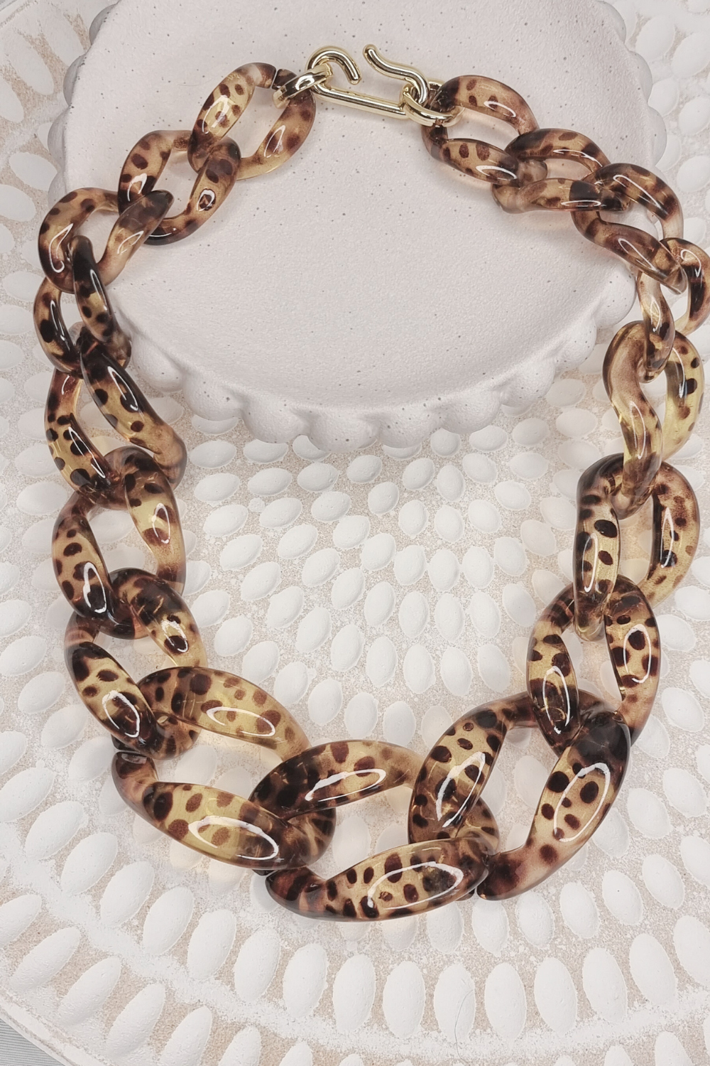 Long leopard deals print necklace